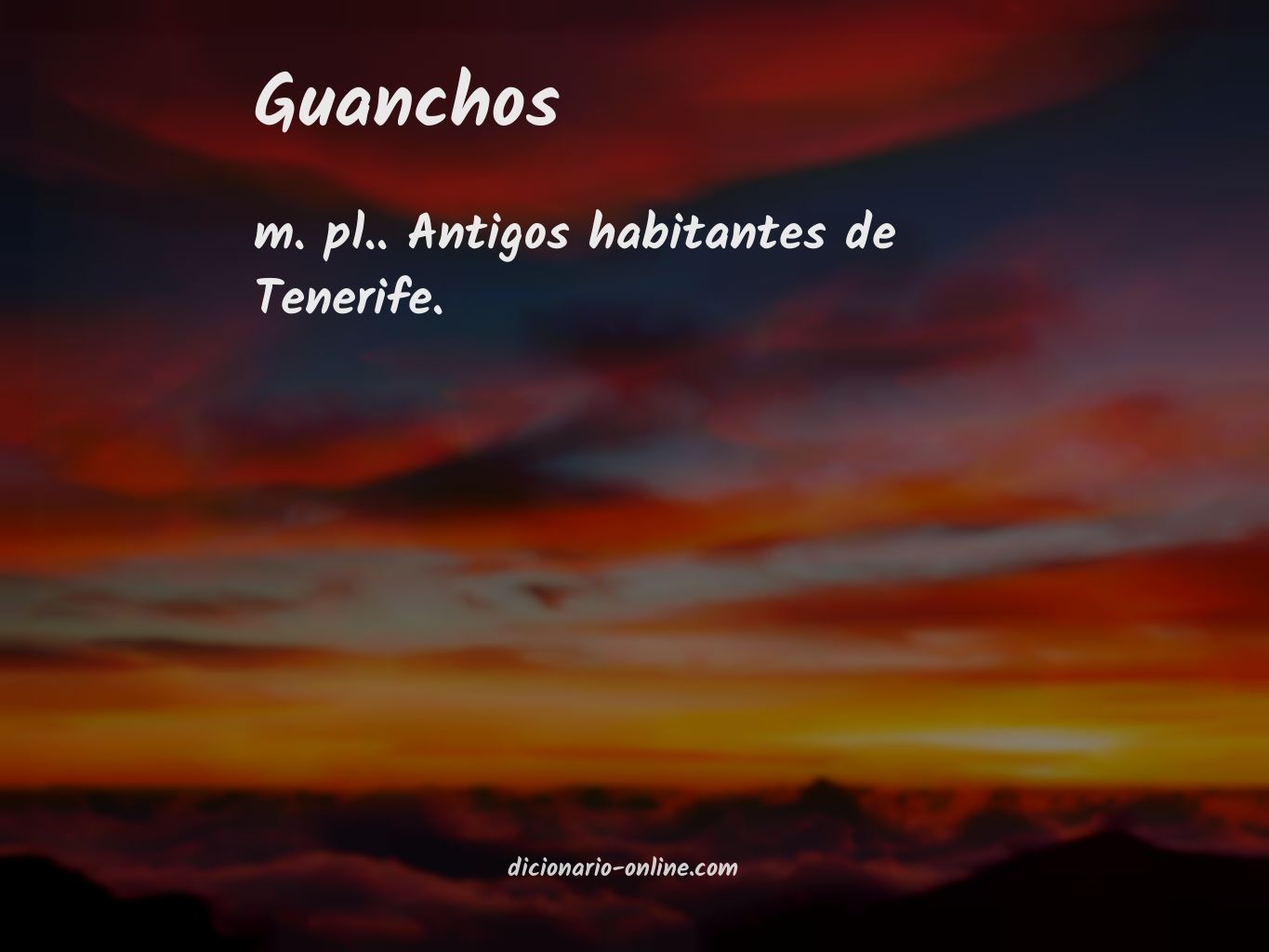 Significado de guanchos