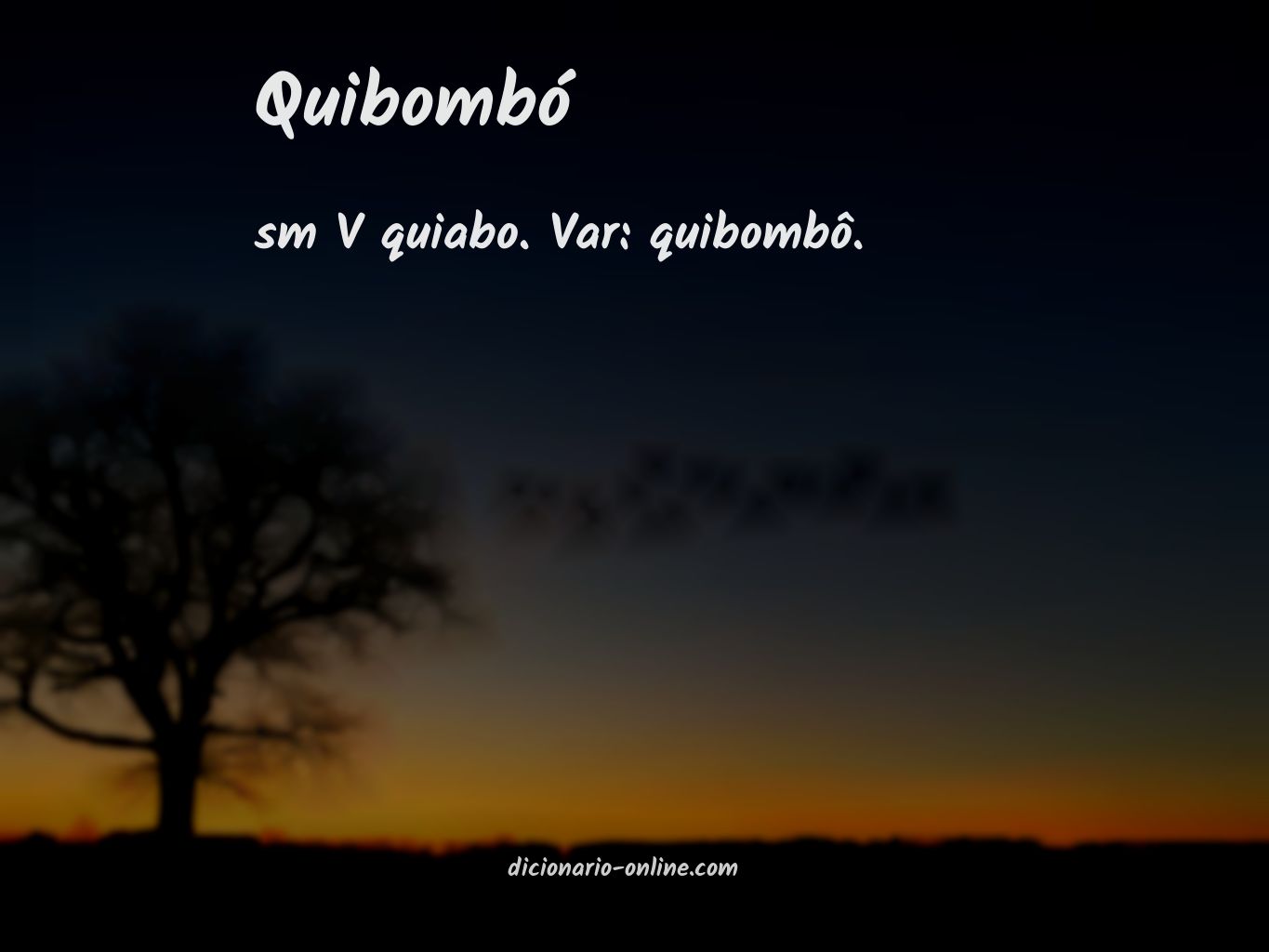 Significado de quibombó