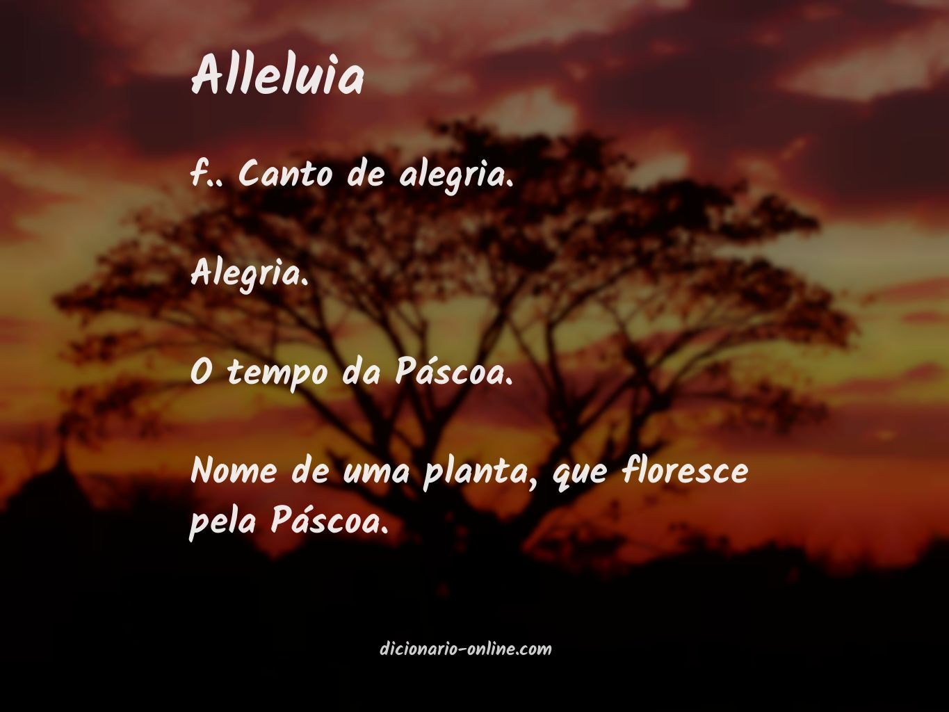 Significado de alleluia