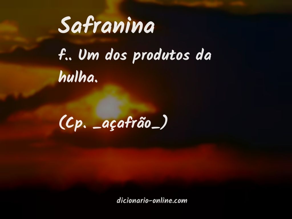 Significado de safranina