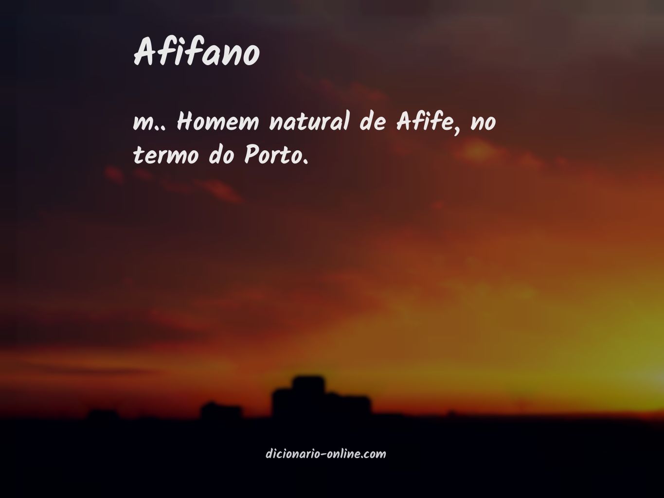 Significado de afifano