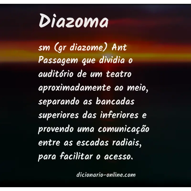 Significado de diazoma