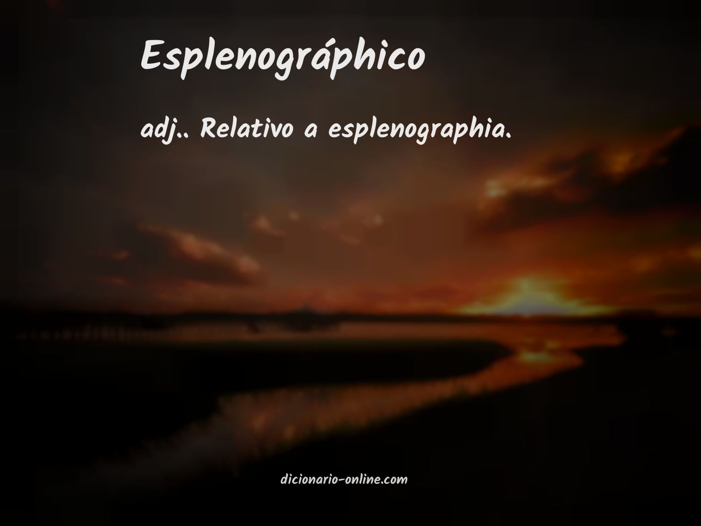 Significado de esplenográphico