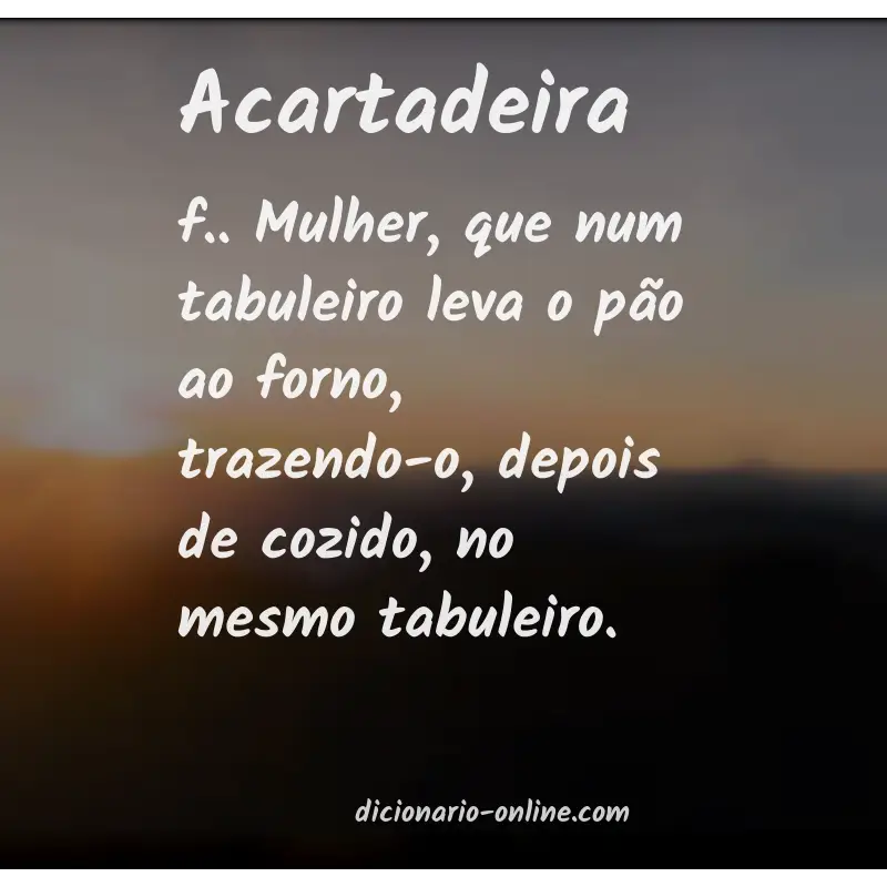 Significado de acartadeira