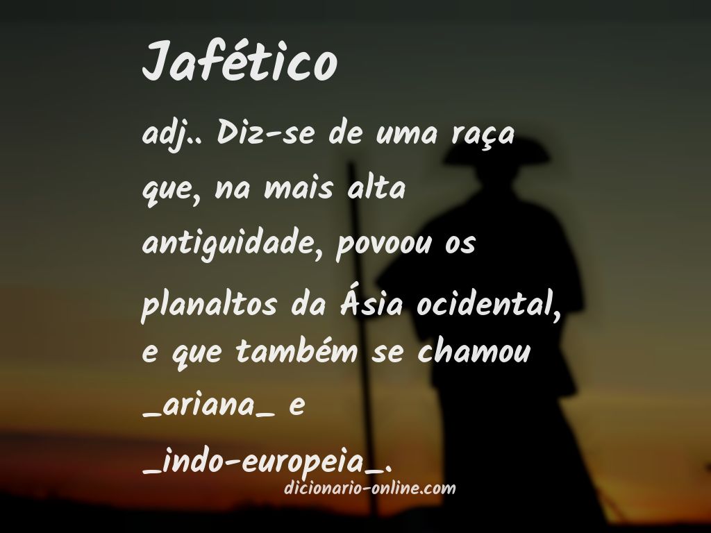 Significado de jafético