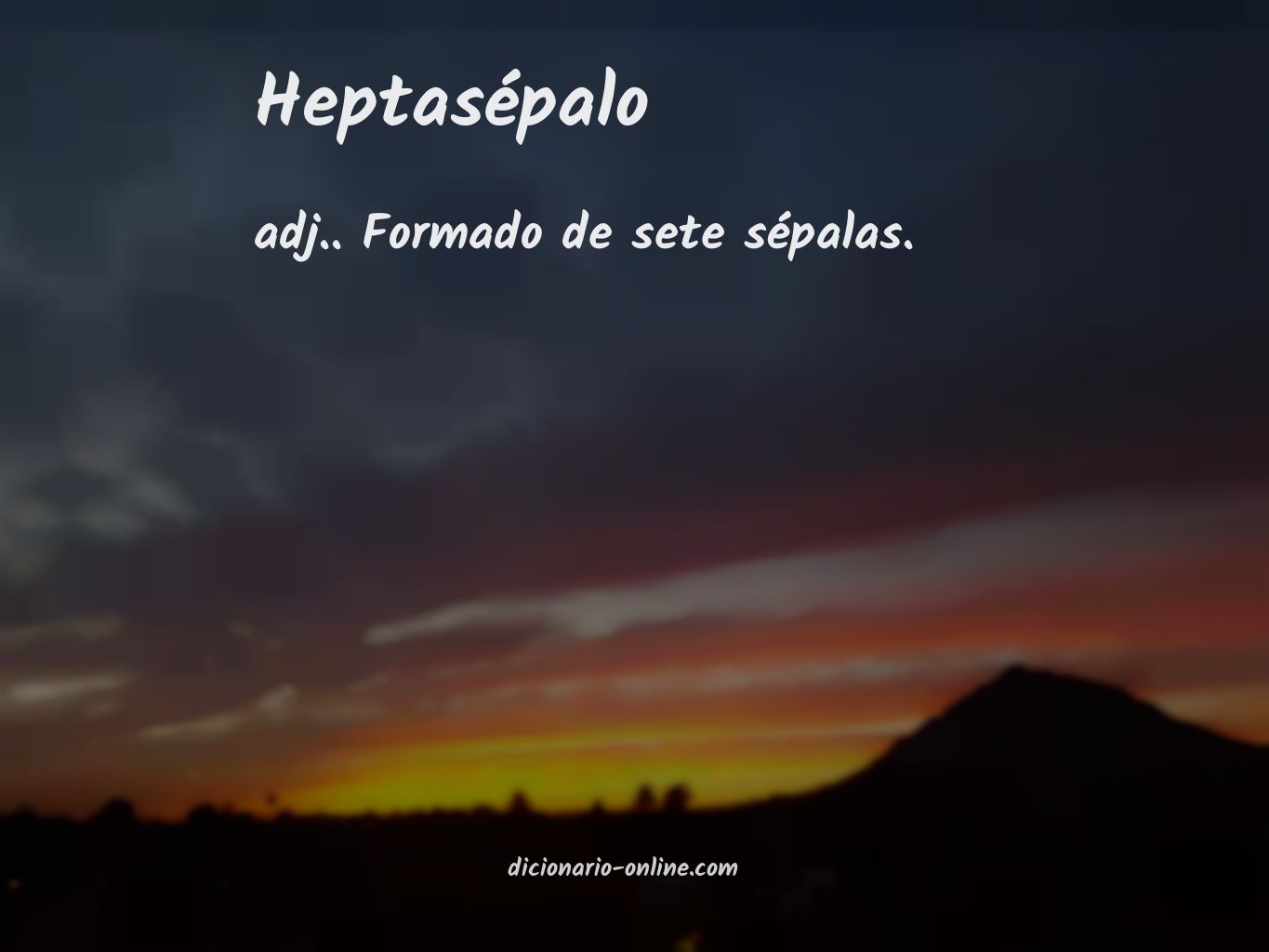 Significado de heptasépalo