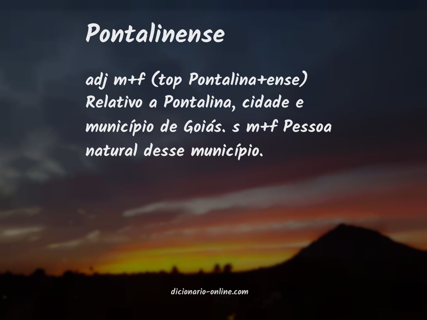 Significado de pontalinense