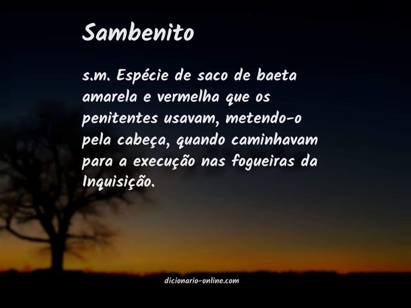 Significado de sambenito