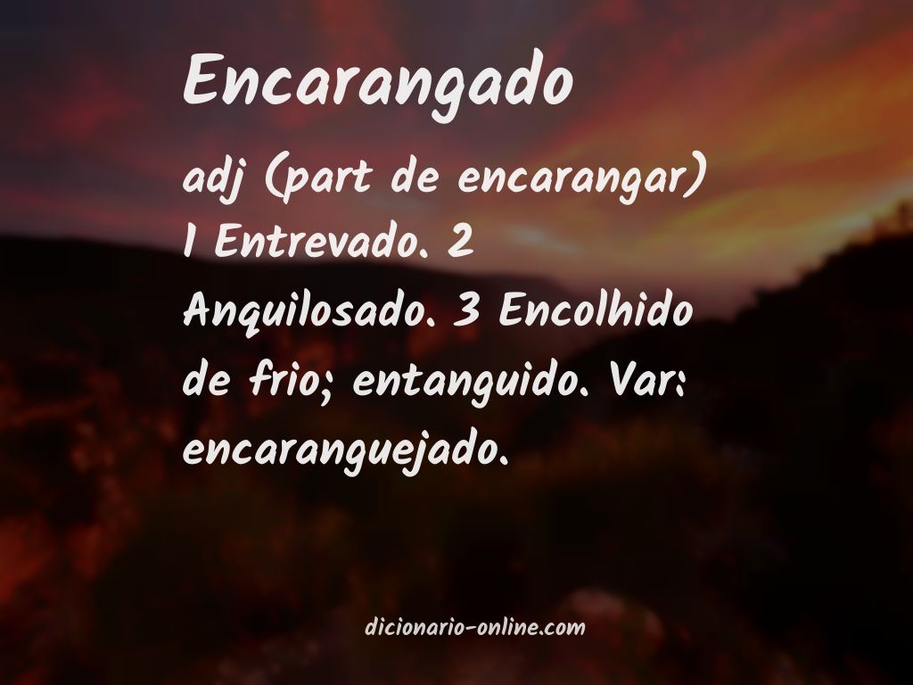 Significado de encarangado