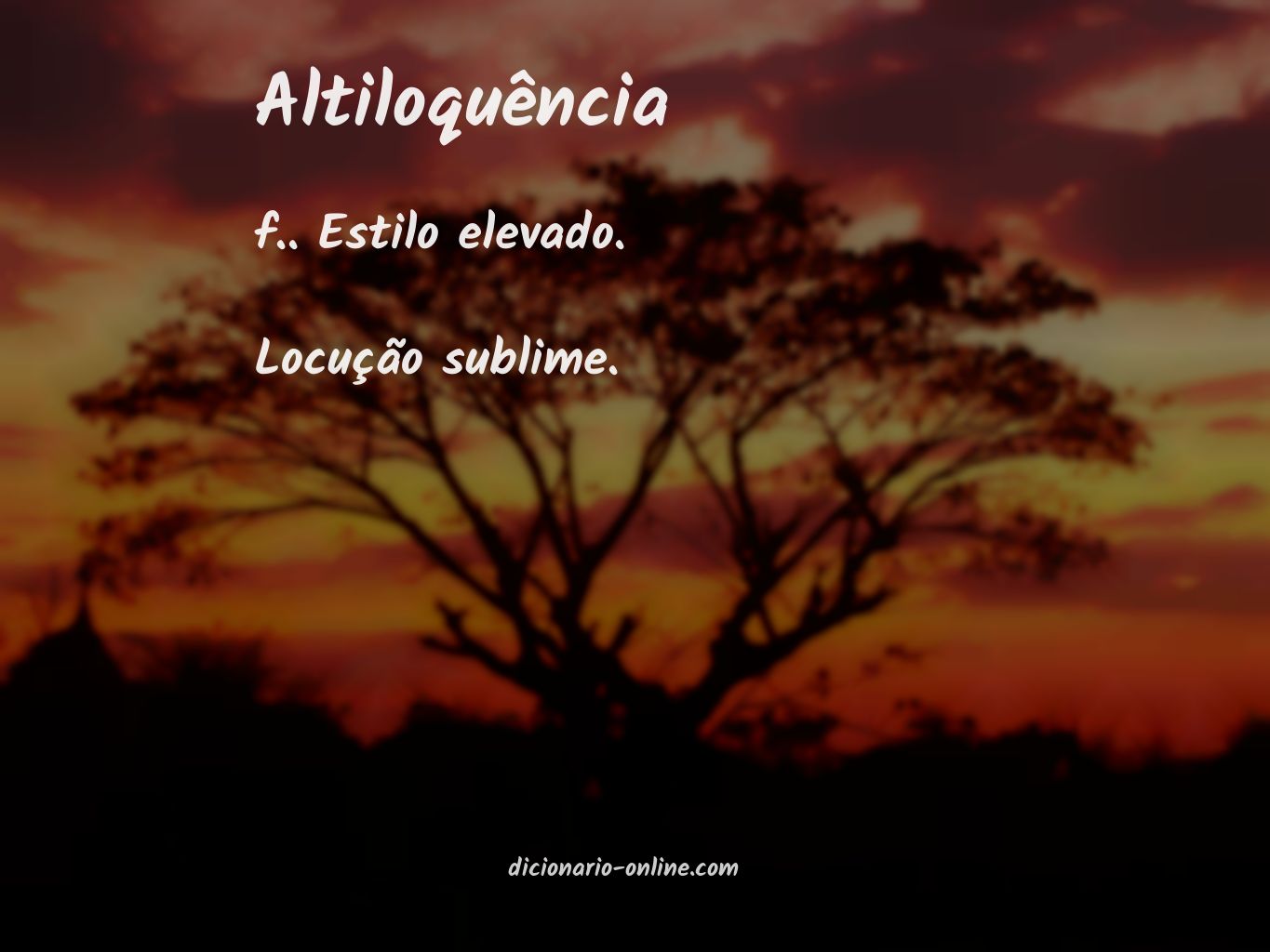 Significado de altiloquência