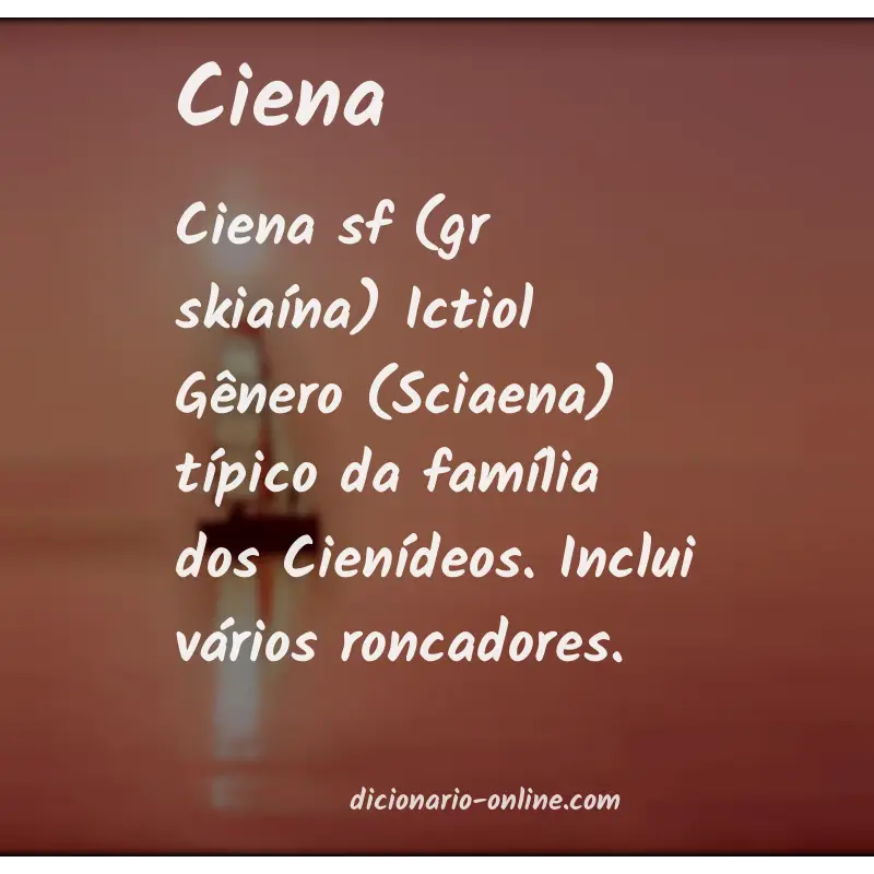 Significado de ciena