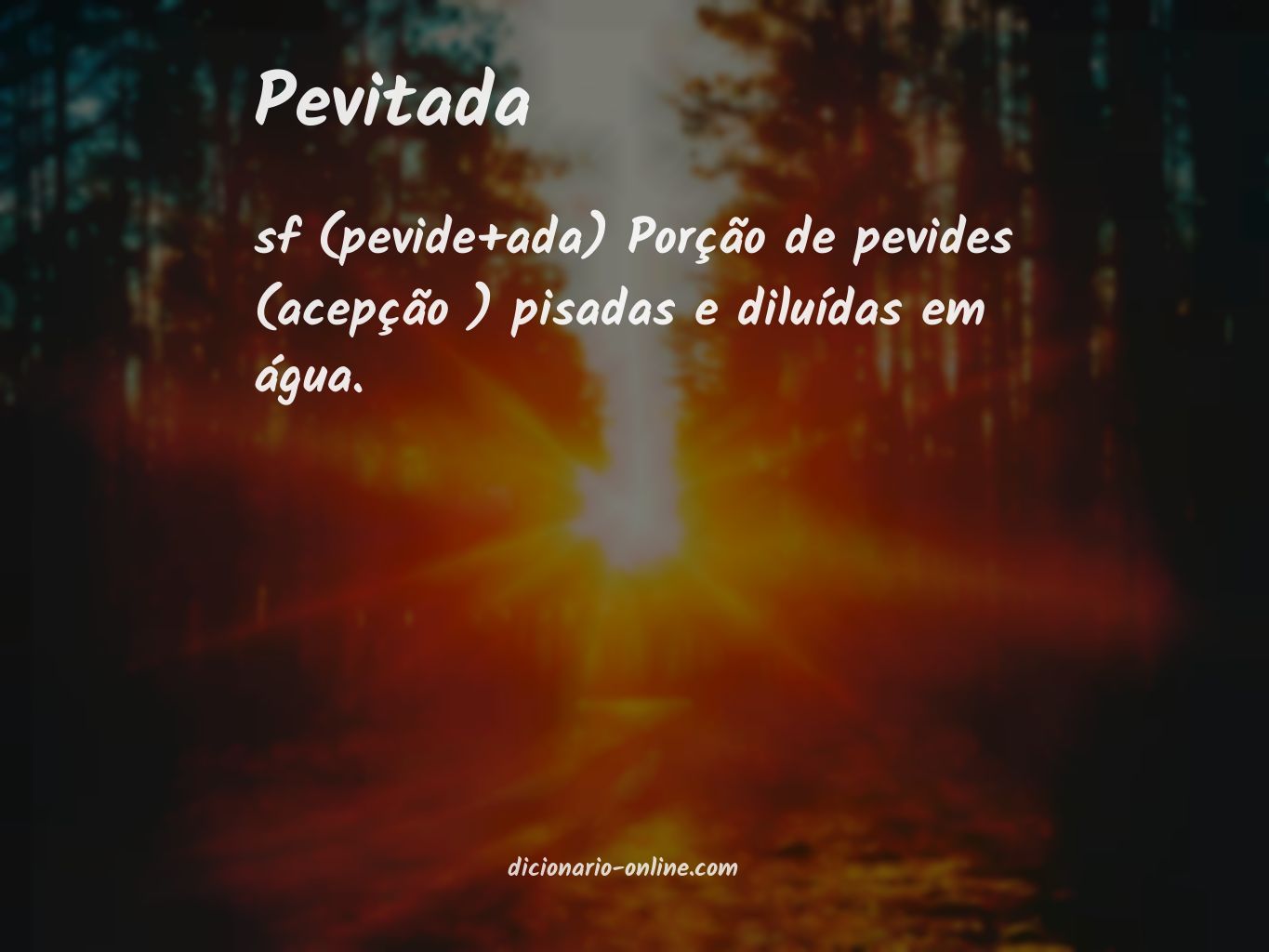 Significado de pevitada