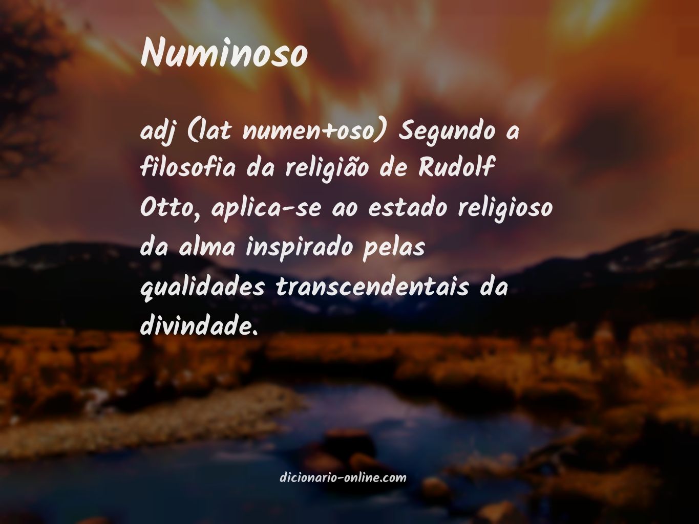 Significado de numinoso