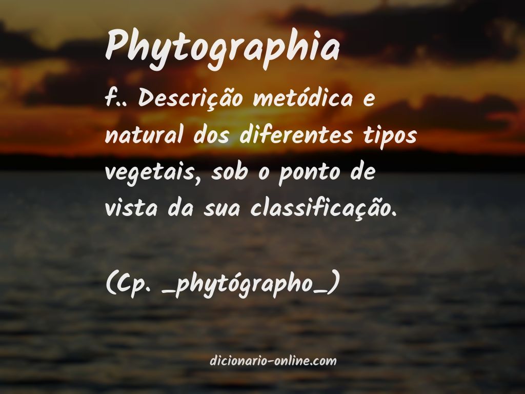 Significado de phytographia