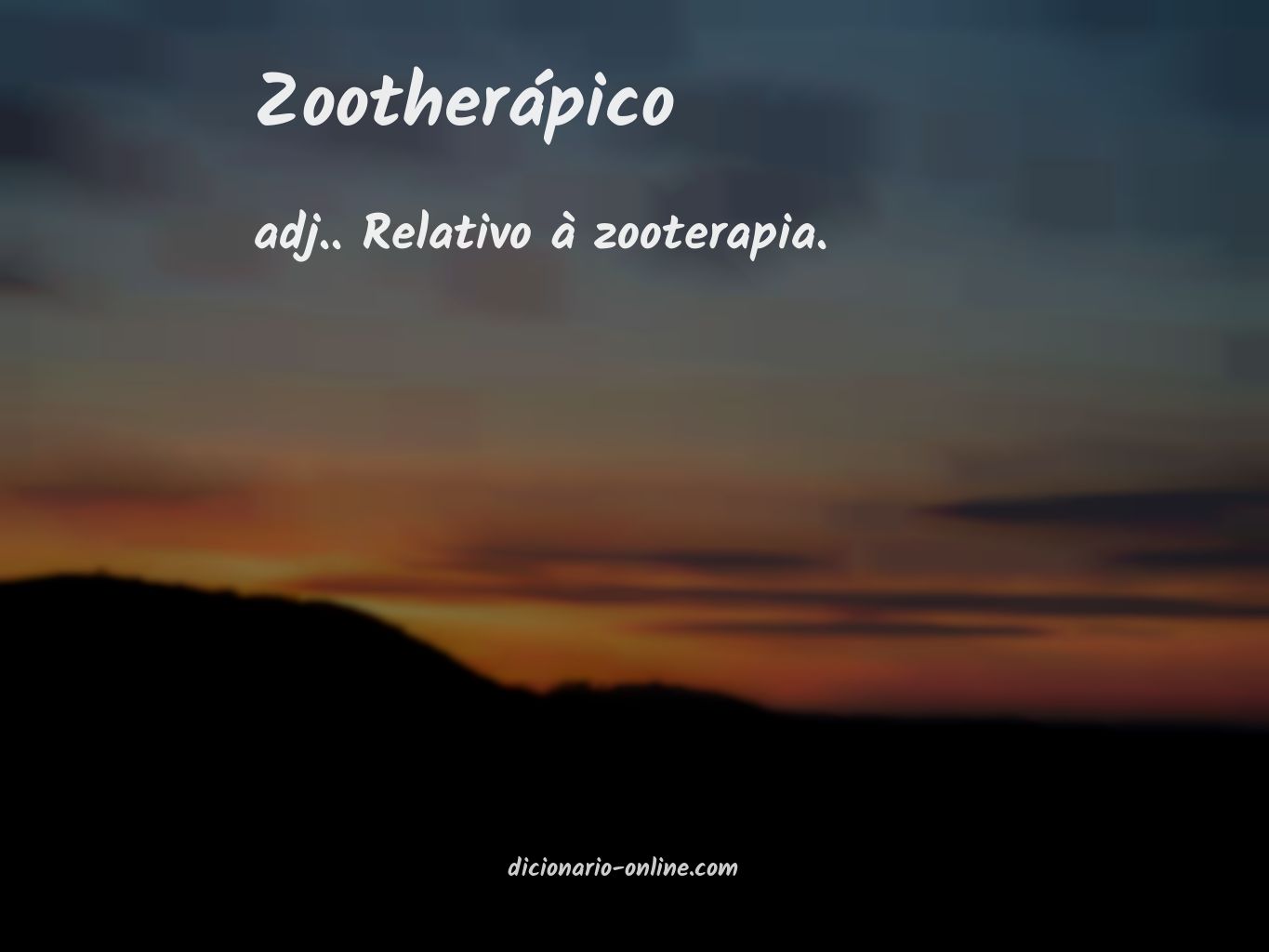 Significado de zootherápico