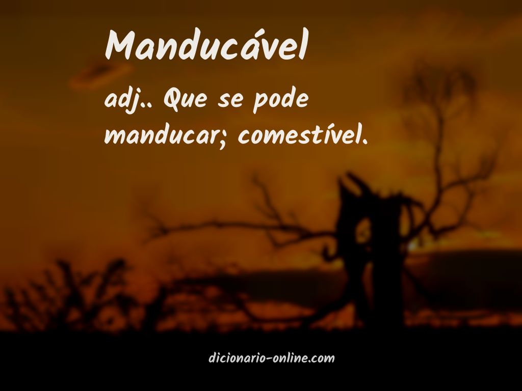 Significado de manducável