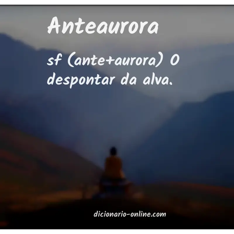 Significado de anteaurora