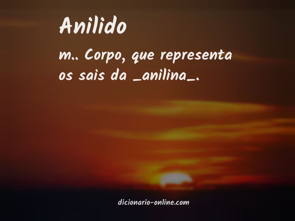 Significado de anilido