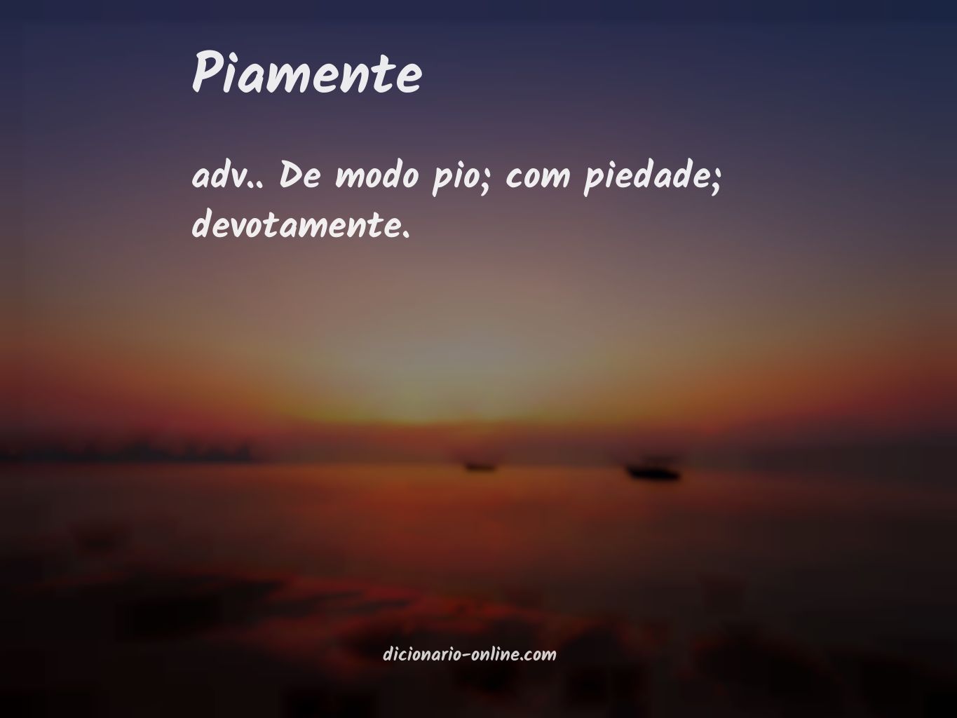 Significado de piamente