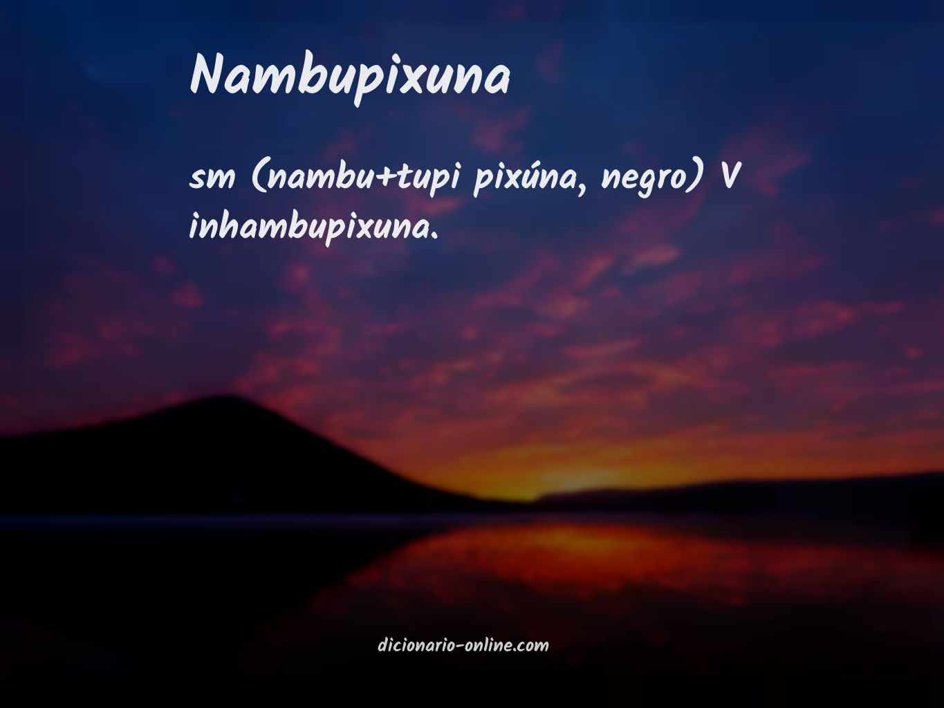 Significado de nambupixuna