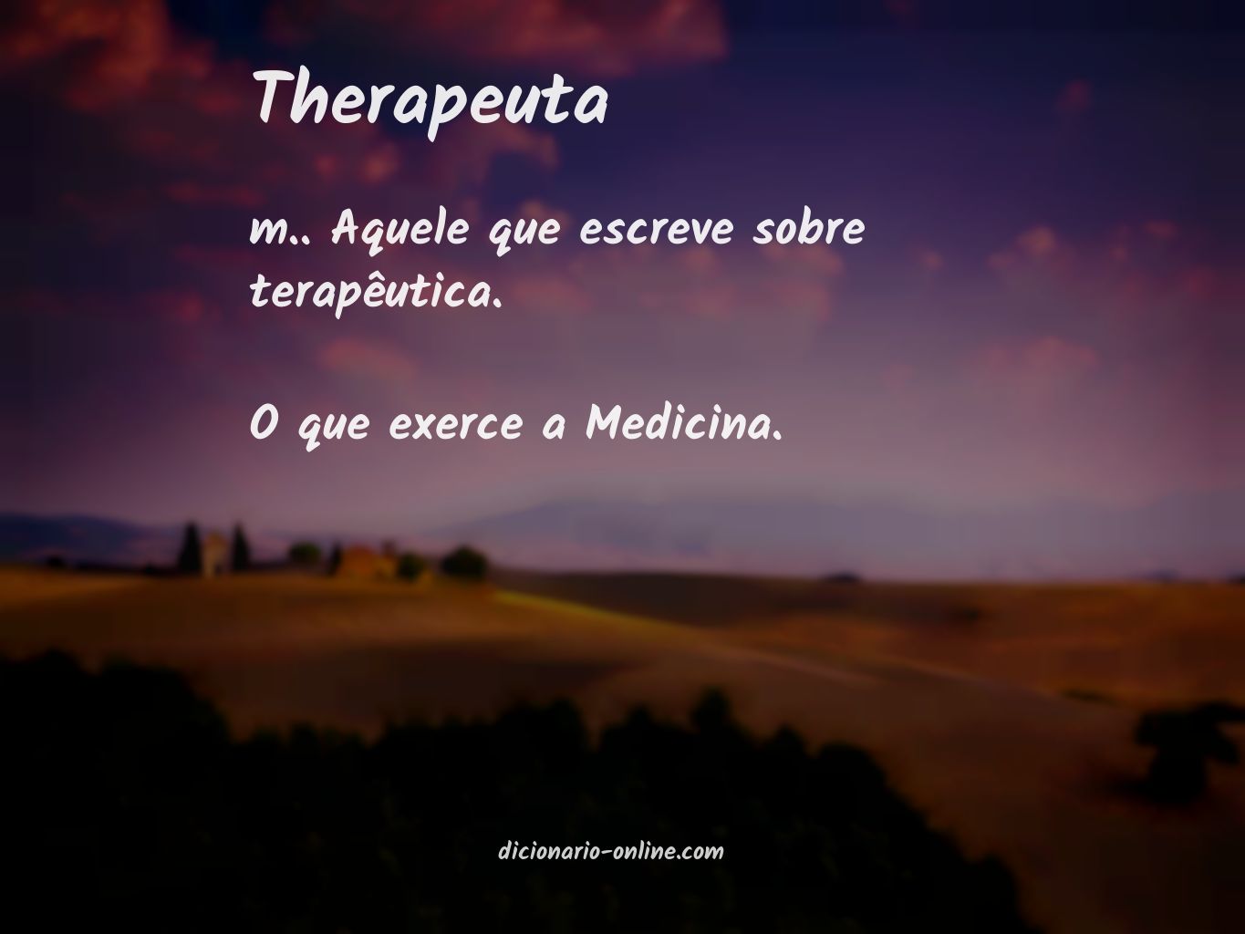Significado de therapeuta