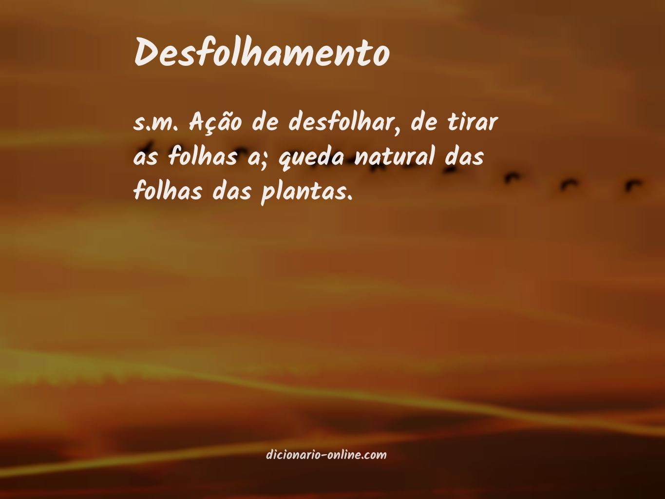 Significado de desfolhamento