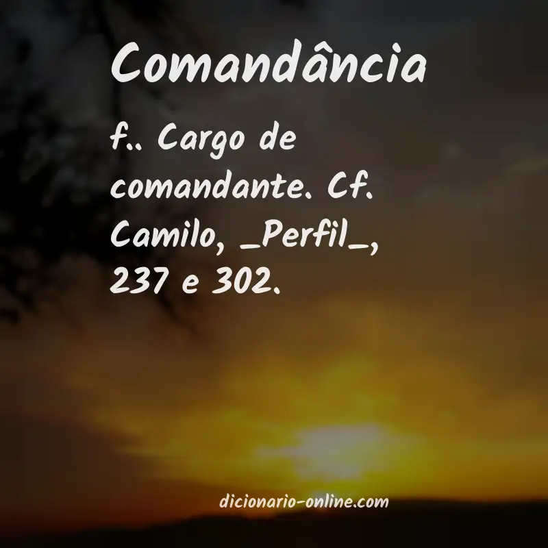 Significado de comandância