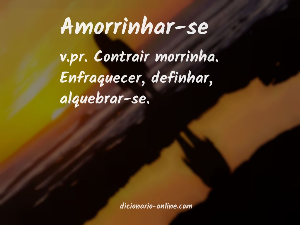 Significado de amorrinhar-se