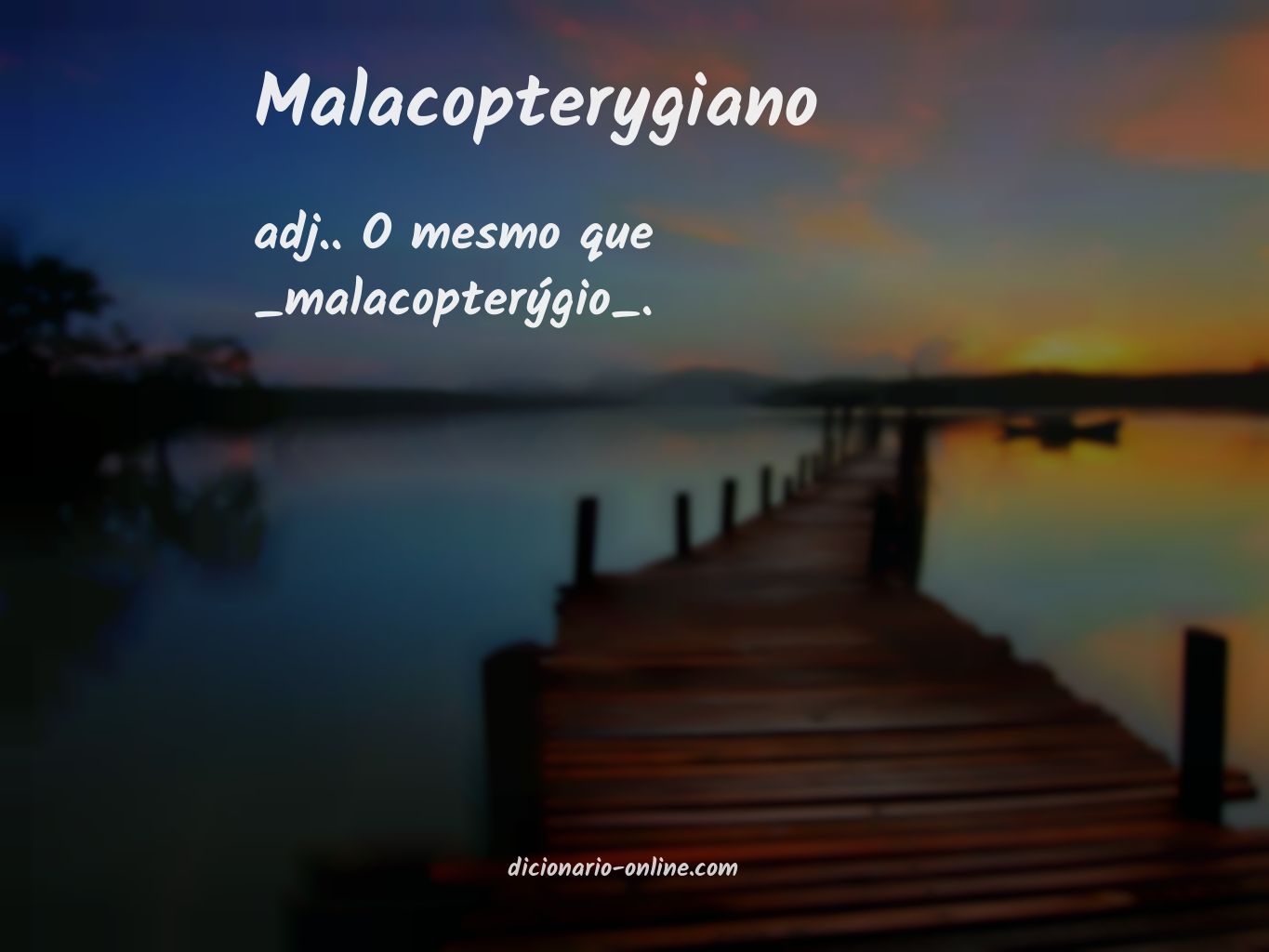 Significado de malacopterygiano