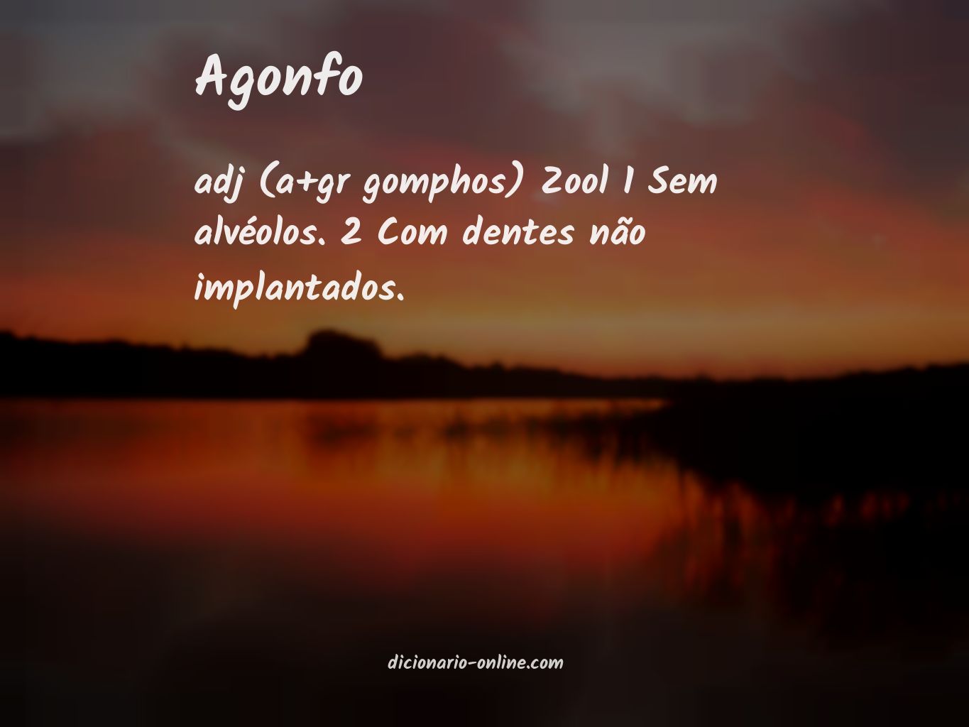 Significado de agonfo