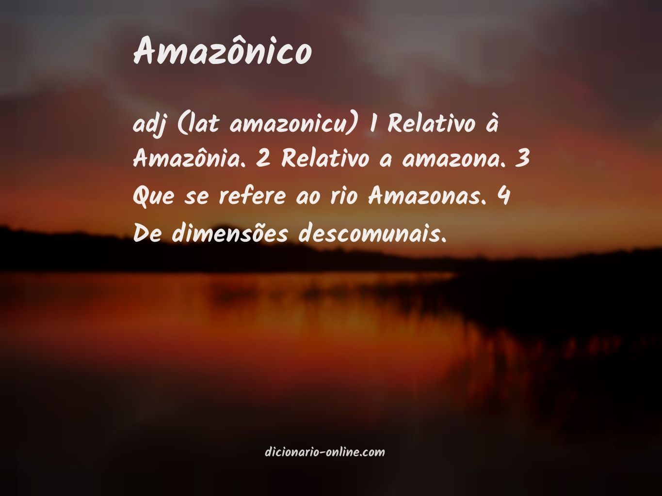 Significado de amazônico