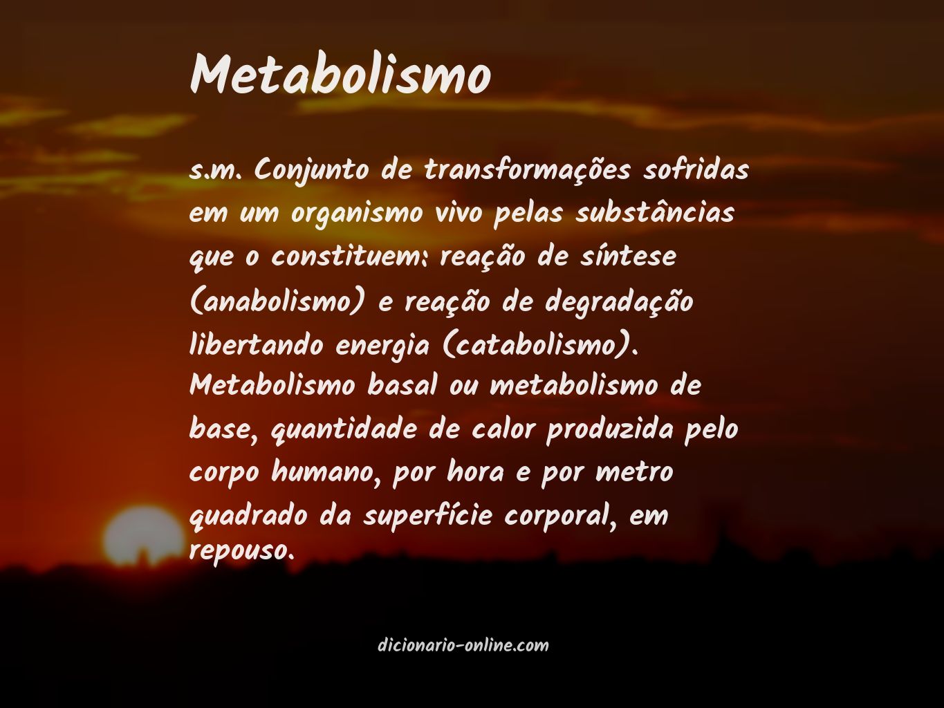 Significado de metabolismo