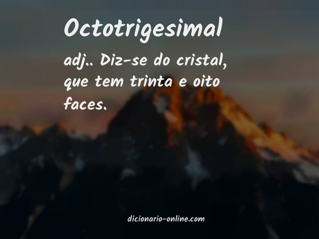 Significado de octotrigesimal