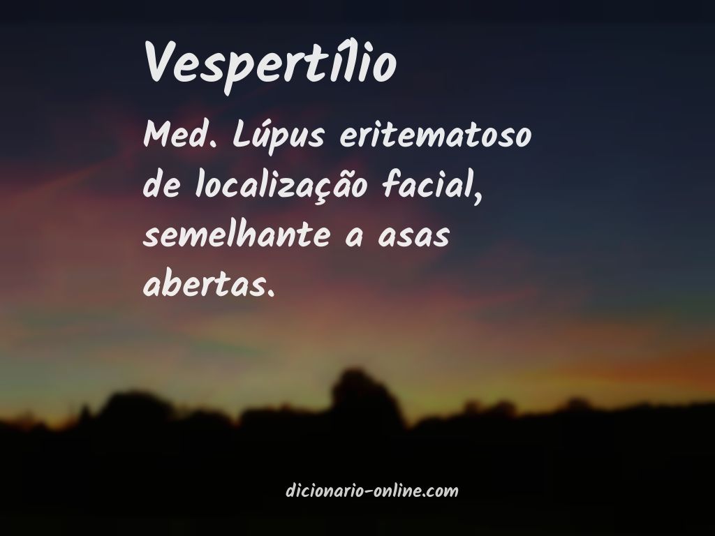 Significado de vespertílio