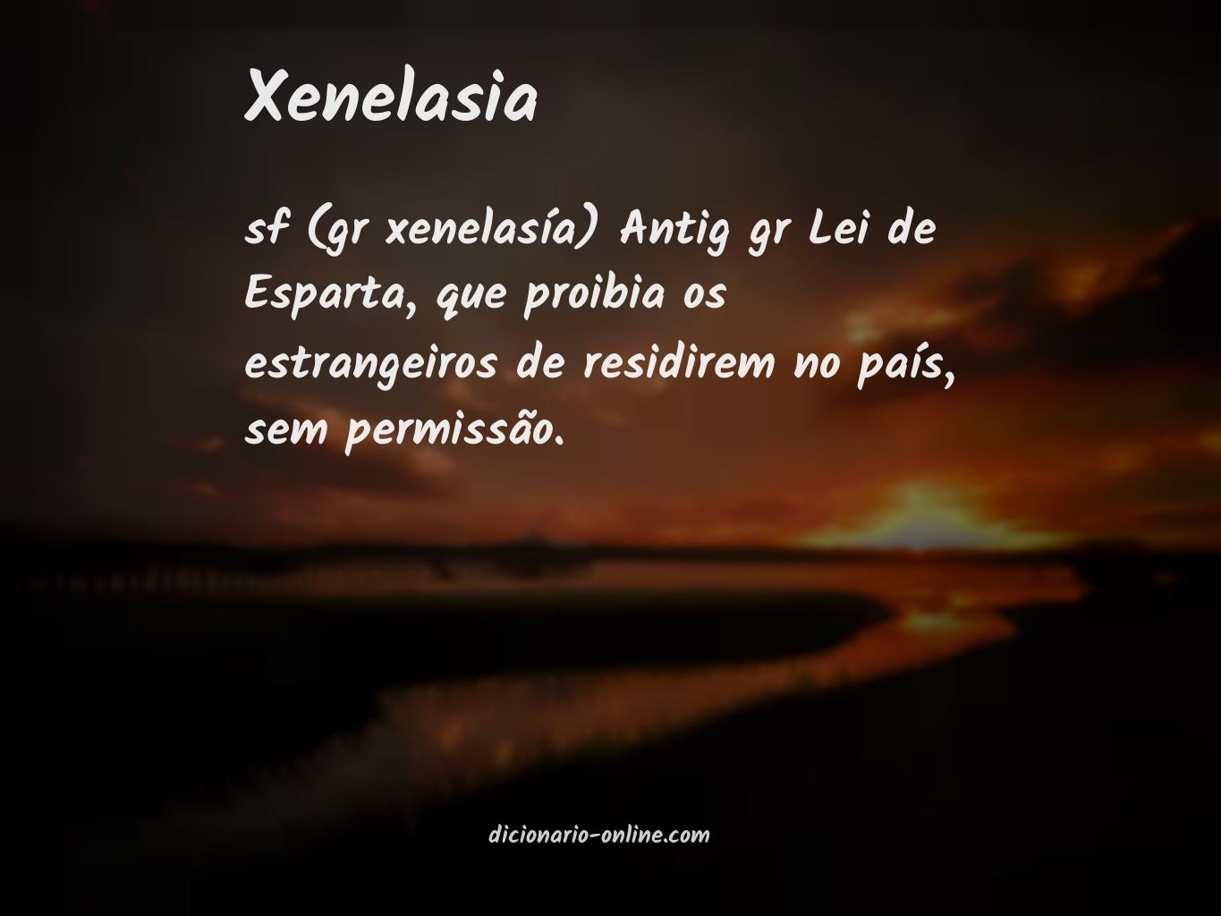 Significado de xenelasia