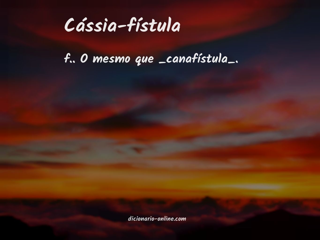 Significado de cássia-fístula