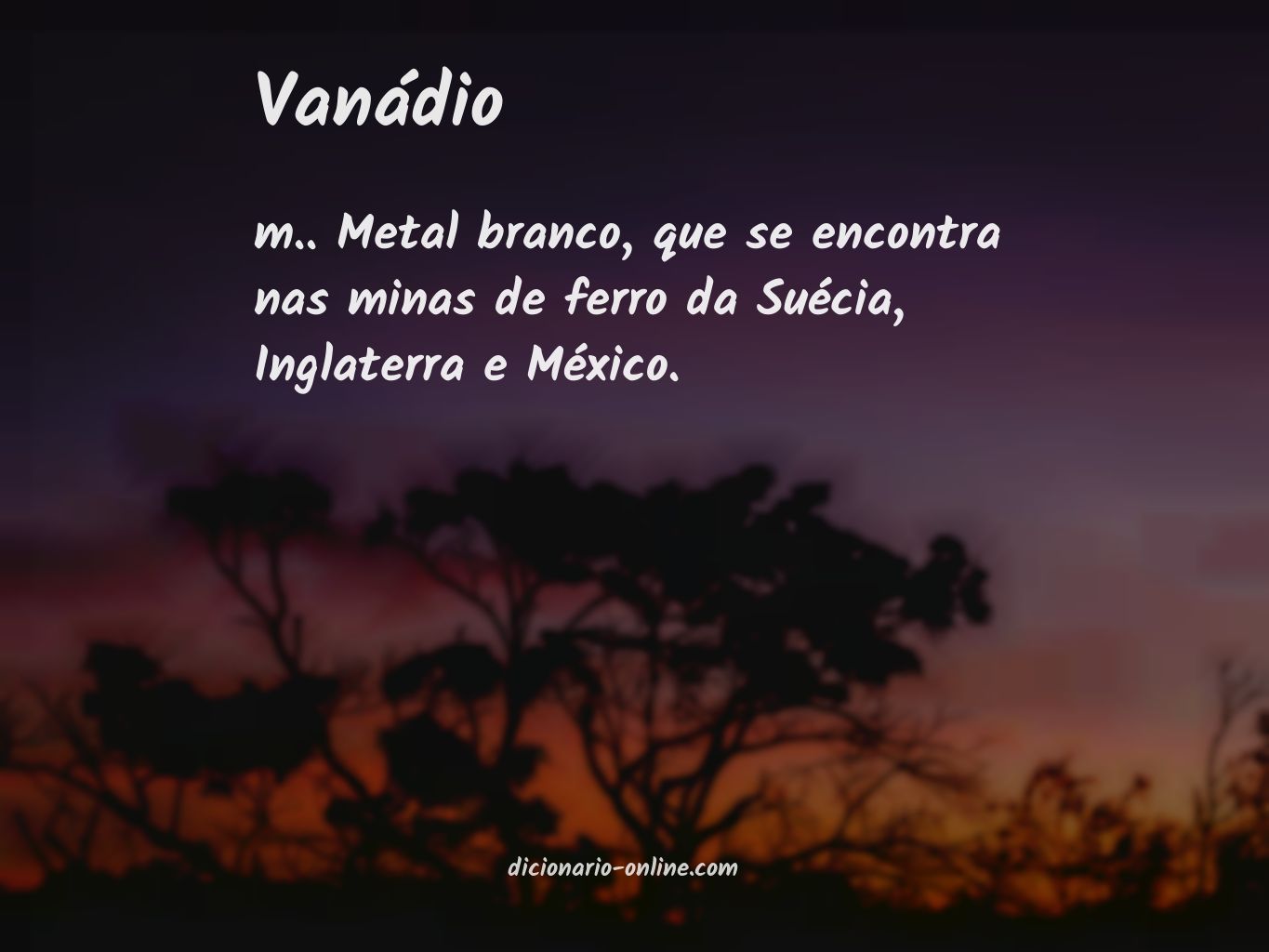 Significado de vanádio