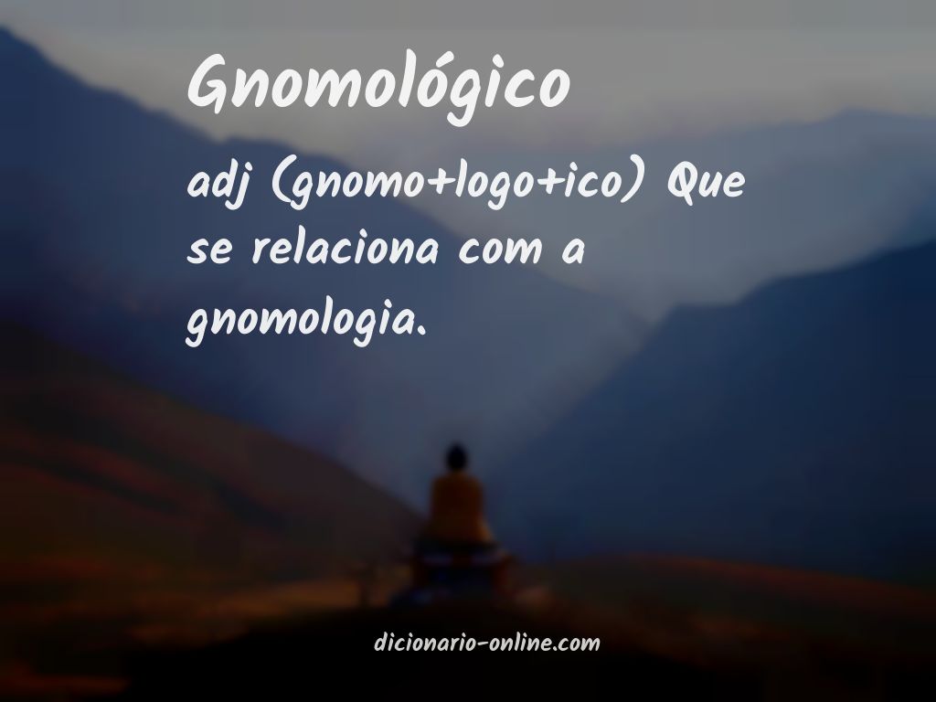 Significado de gnomológico