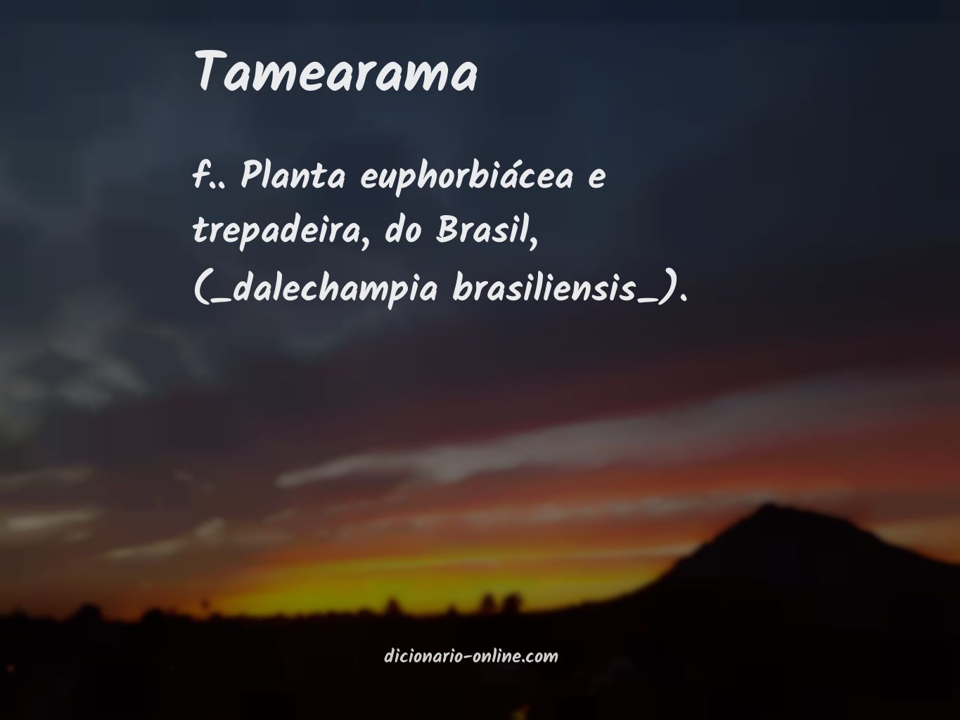 Significado de tamearama