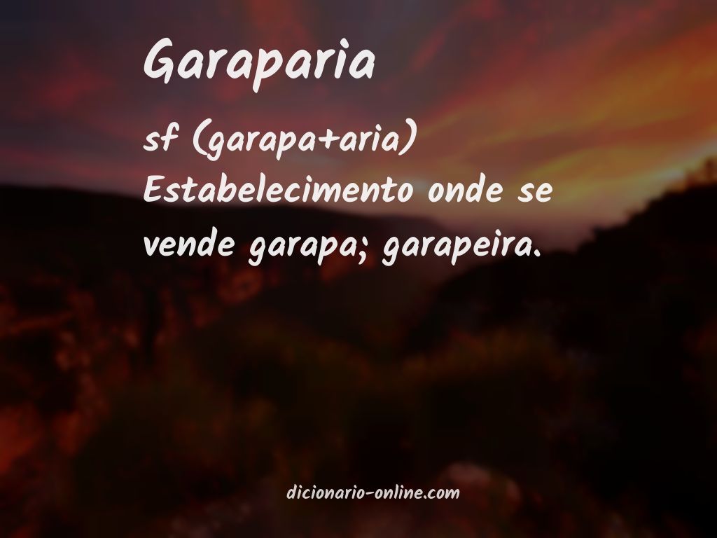 Significado de garaparia