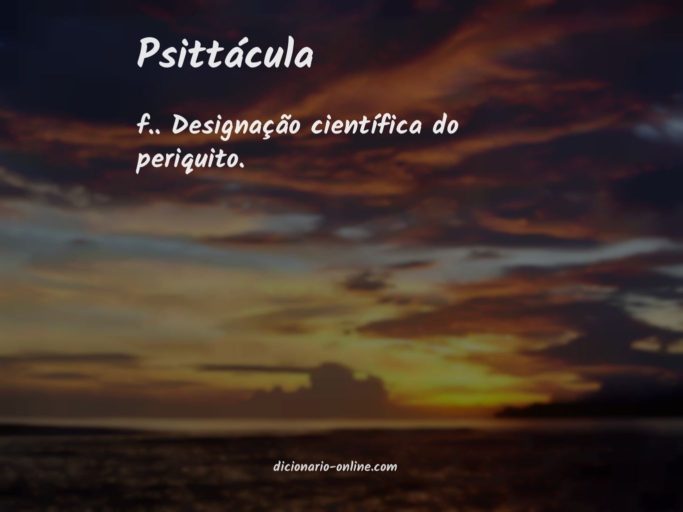 Significado de psittácula