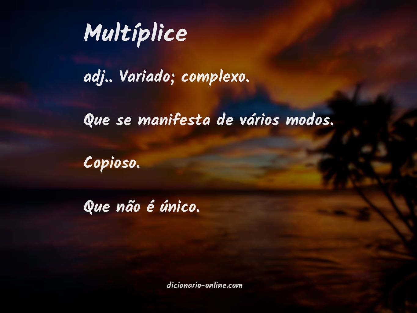 Significado de multíplice