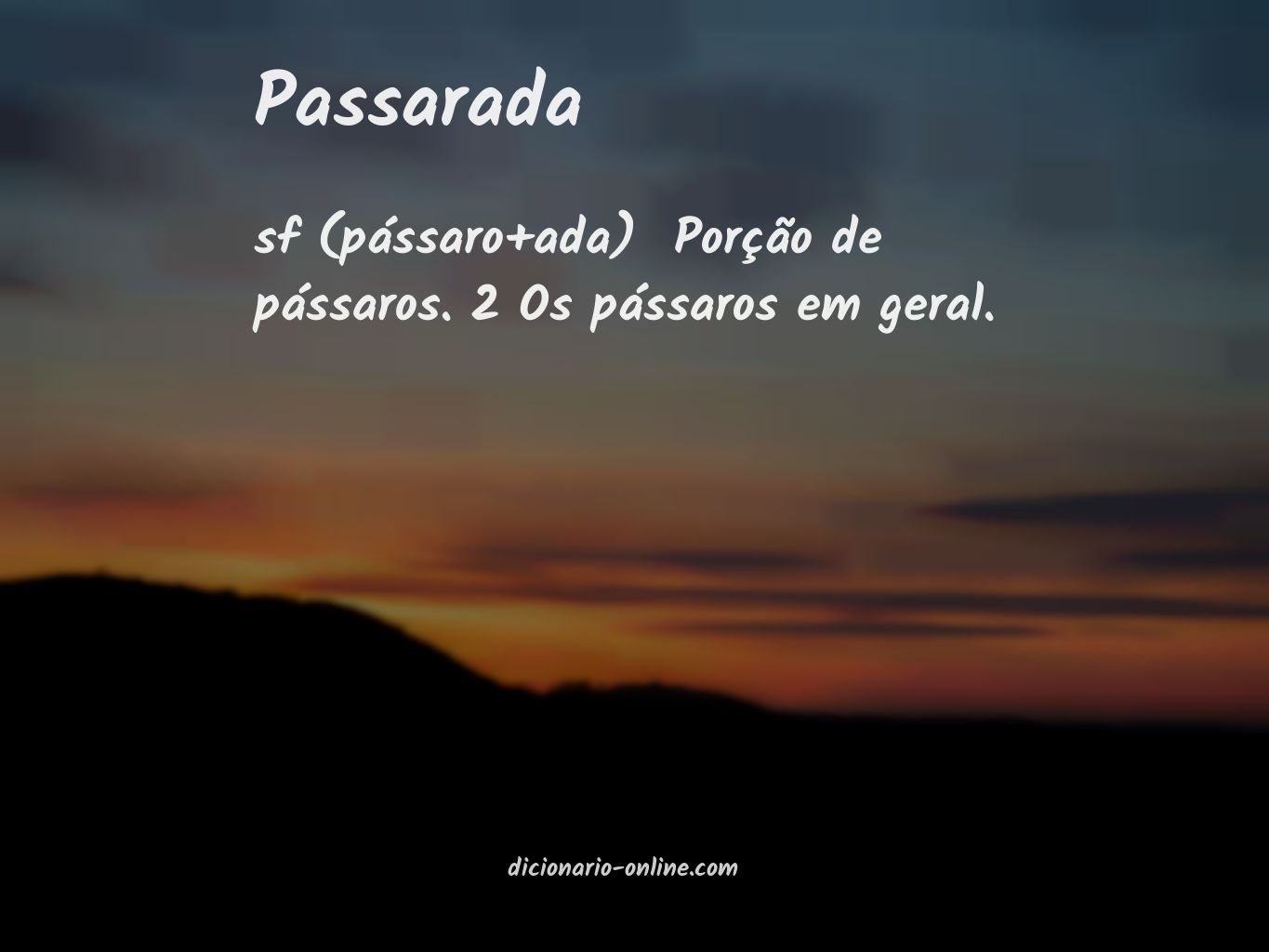 Significado de passarada