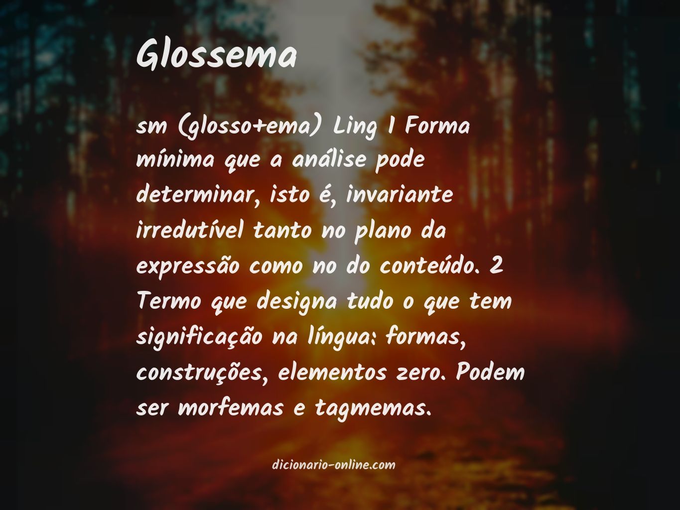 Significado de glossema