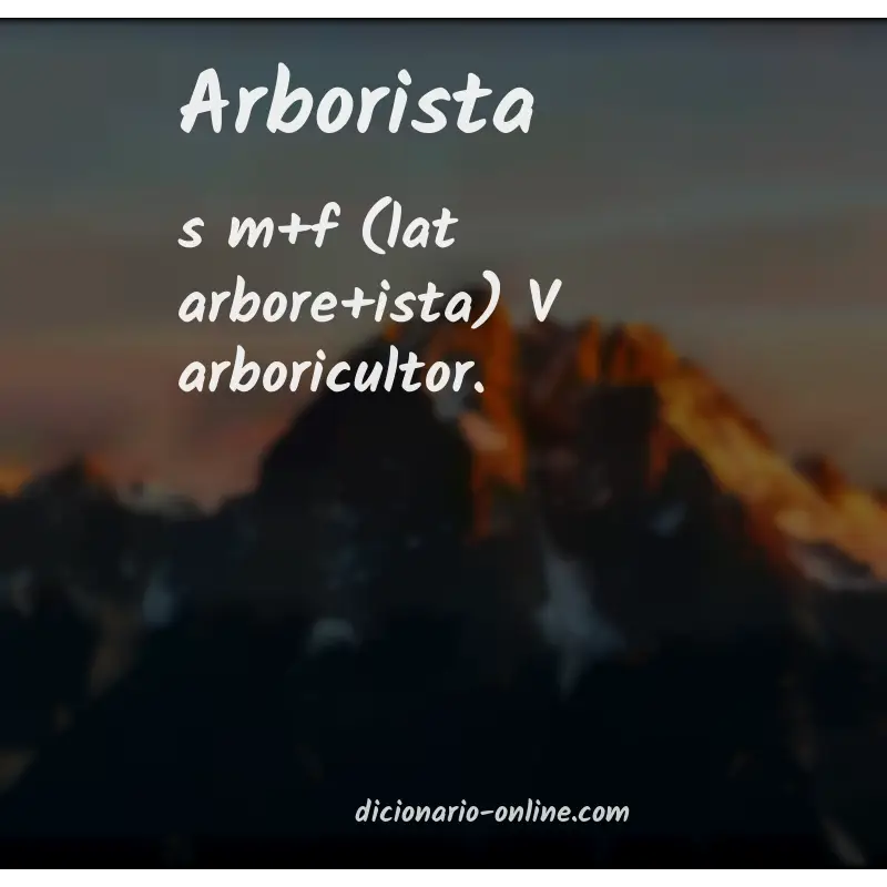 Significado de arborista