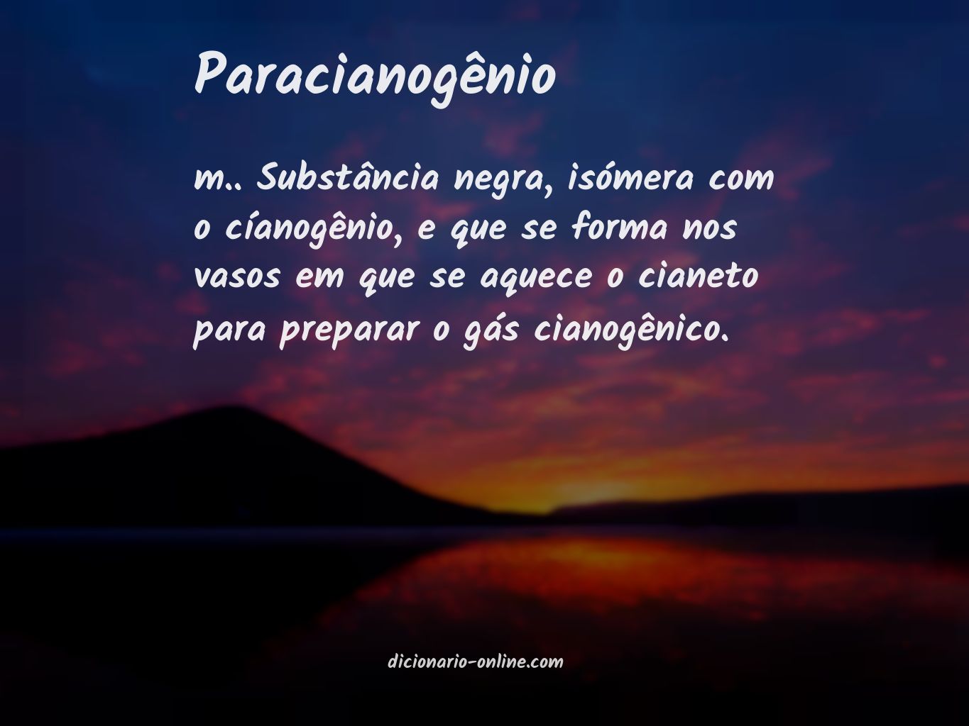 Significado de paracianogênio