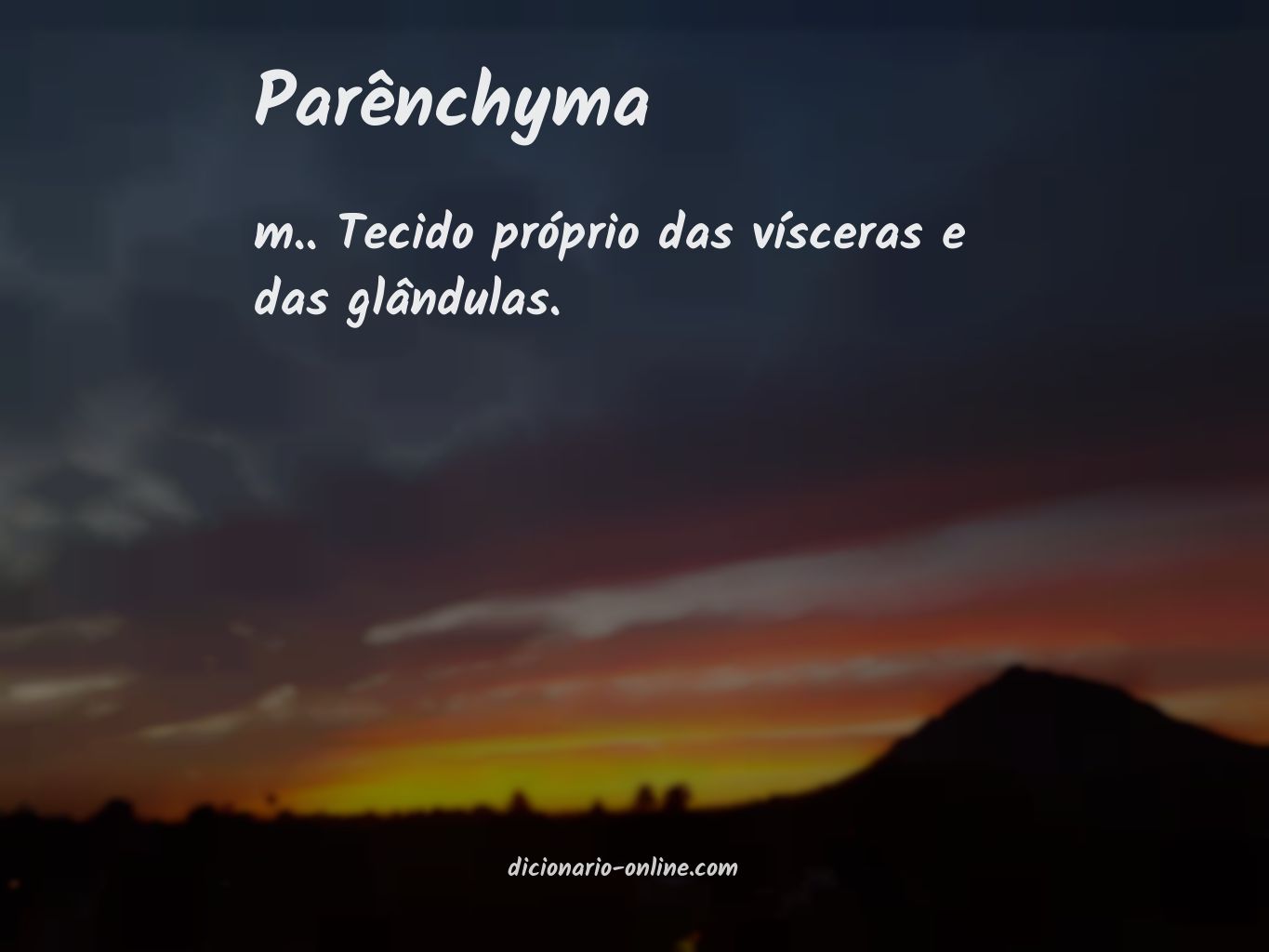 Significado de parênchyma