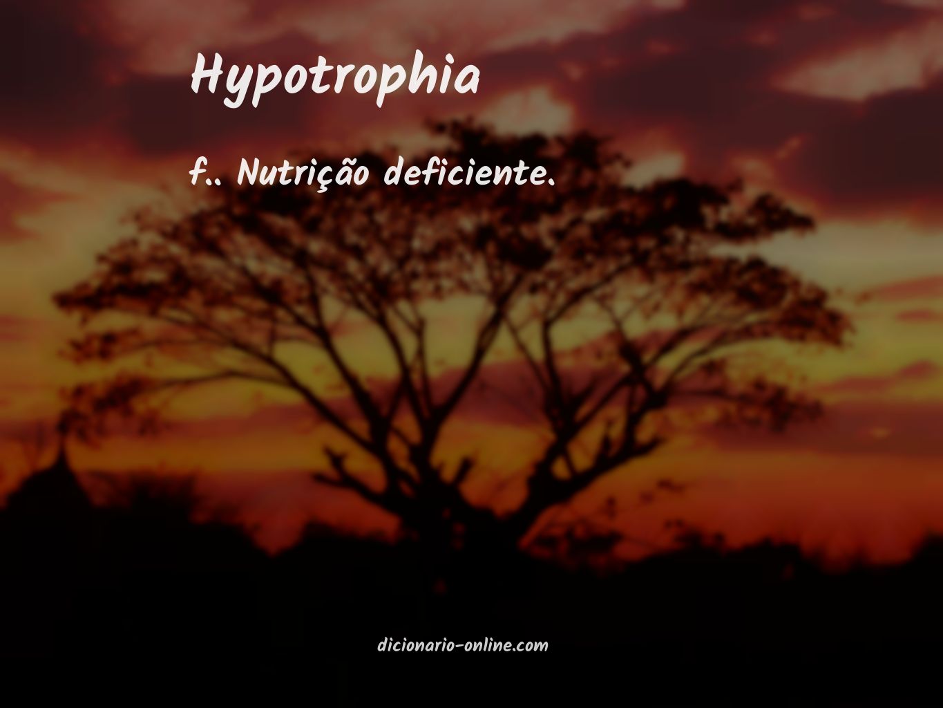 Significado de hypotrophia