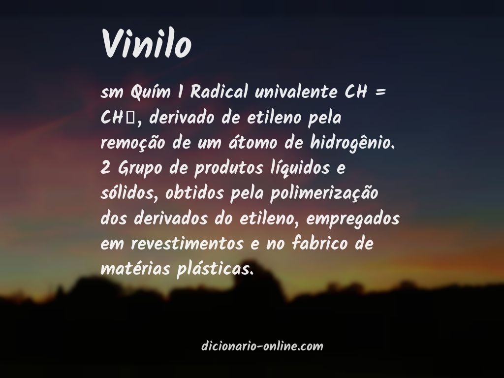 Significado de vinilo