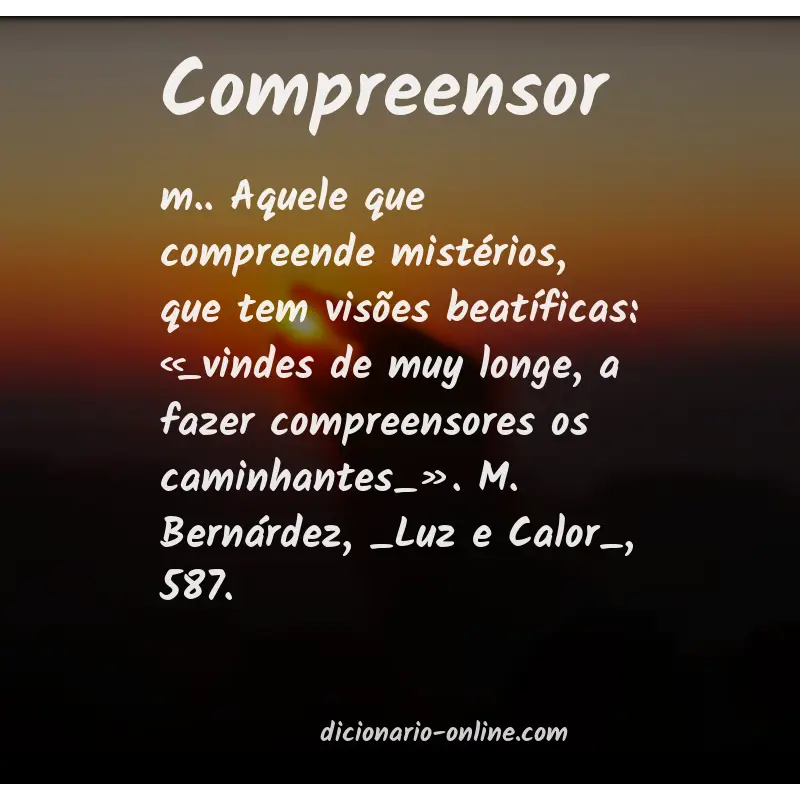 Significado de compreensor